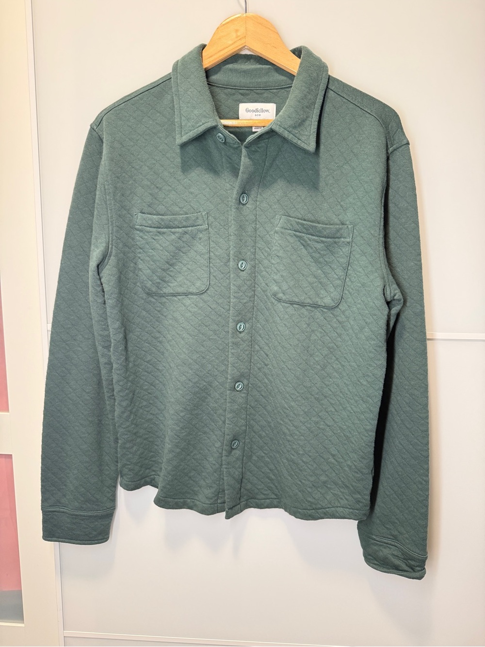 Goodfellow & Co Quilted Teal Shirt Jacket